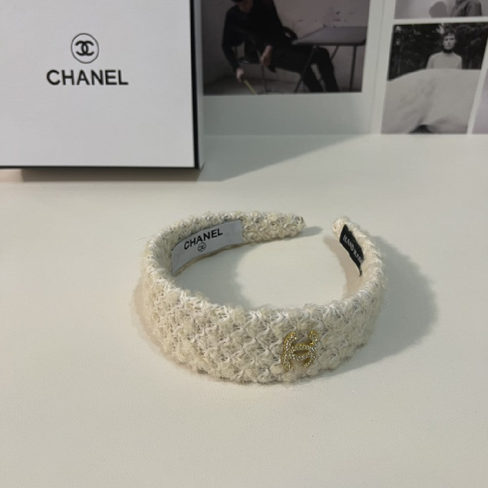 Knitted Wool Metal Letter Headband